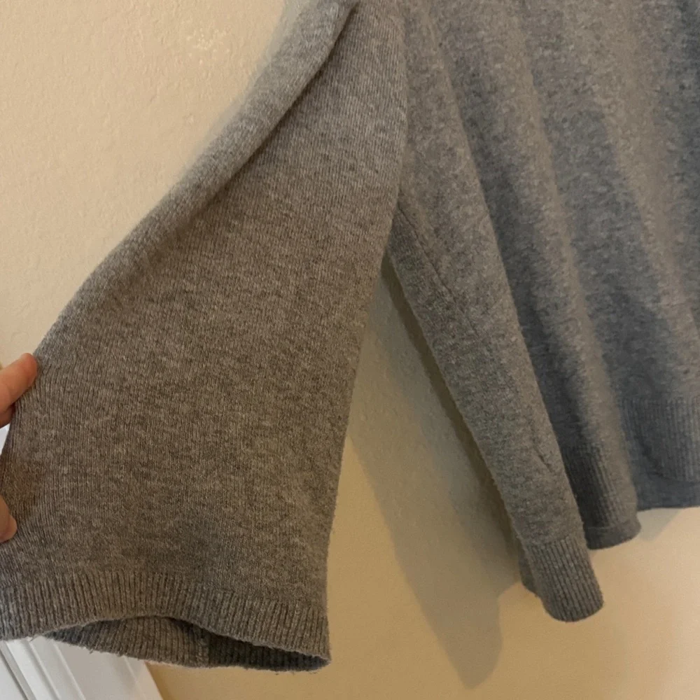LOFT Gray Women's Cold Shoulder Sweater (Fair condition) - Picture 6 of 8